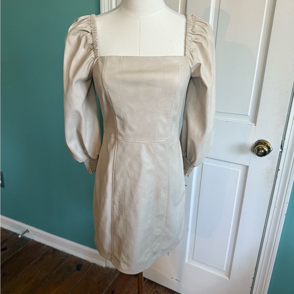 Faux Leather Dress - Picture 1 of 4